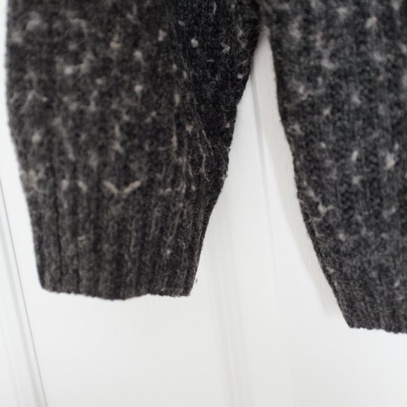 engbers grey zip turtleneck textured wool blend sweater size  L - Picture 6 of 13